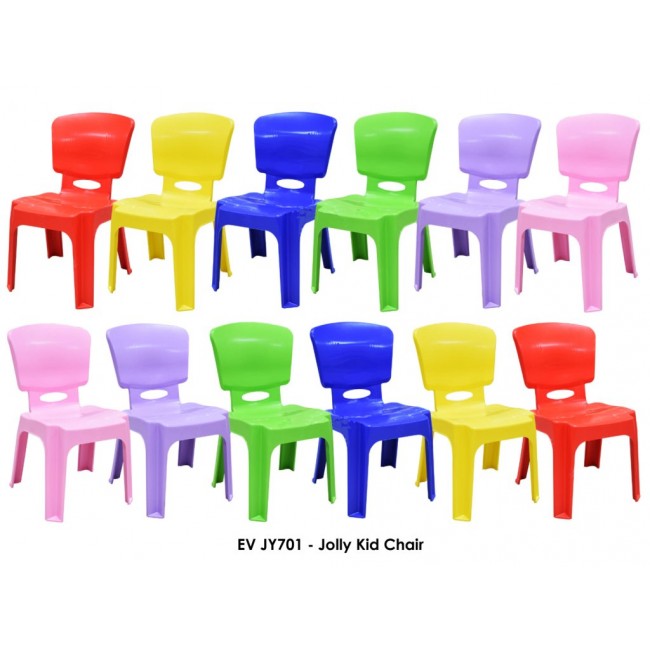 EV JY7011 - Jolly Kids Plastic Chair | Nursery Pre School Kindergarten (MOQ : 12pcs) 